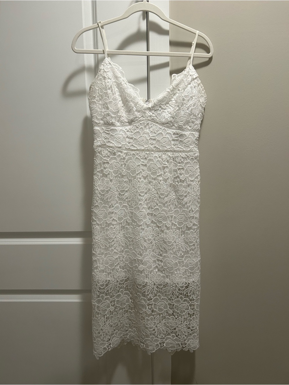Blue Rain Floral Lace Mini/Midi Dress